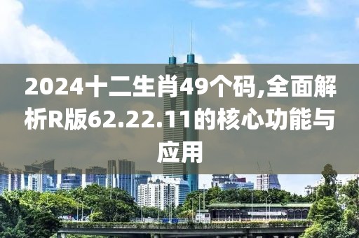 2024十二生肖49个码,全面解析R版62.22.11的核心功能与应用