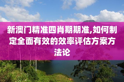 新澳门精准四肖期期准,如何制定全面有效的效率评估方案方法论