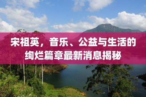 宋祖英，音乐、公益与生活的绚烂篇章最新消息揭秘