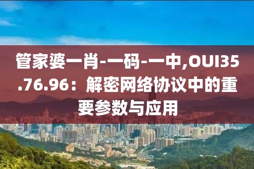 管家婆一肖-一码-一中,OUI35.76.96：解密网络协议中的重要参数与应用