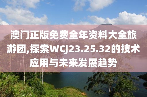 澳门正版免费全年资料大全旅游团,探索WCJ23.25.32的技术应用与未来发展趋势