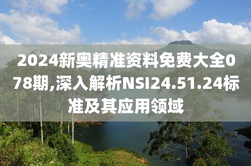 2024新奥精准资料免费大全078期,深入解析NSI24.51.24标准及其应用领域
