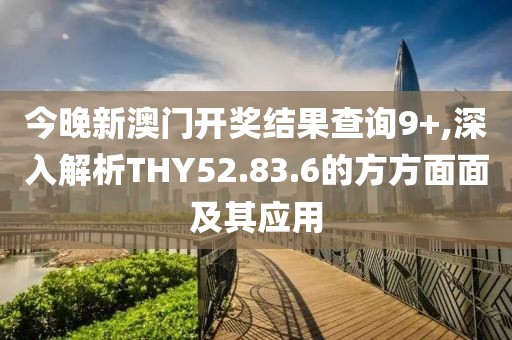 今晚新澳门开奖结果查询9+,深入解析THY52.83.6的方方面面及其应用