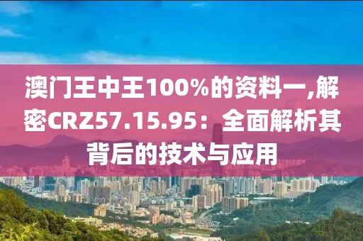 澳门王中王100%的资料一,解密CRZ57.15.95：全面解析其背后的技术与应用