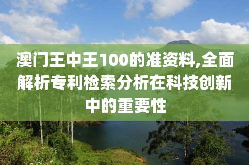 澳门王中王100的准资料,全面解析专利检索分析在科技创新中的重要性