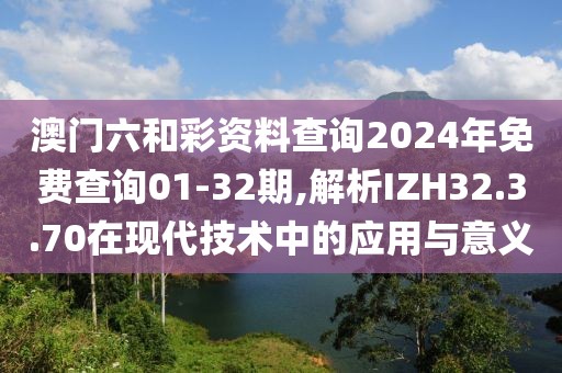 澳门六和彩资料查询2024年免费查询01-32期,解析IZH32.3.70在现代技术中的应用与意义