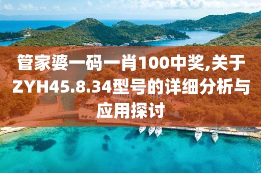 管家婆一码一肖100中奖,关于ZYH45.8.34型号的详细分析与应用探讨
