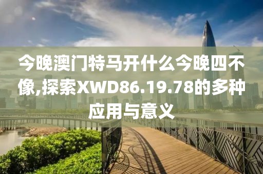今晚澳门特马开什么今晚四不像,探索XWD86.19.78的多种应用与意义