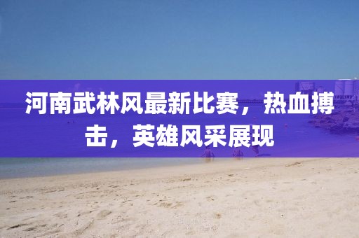 河南武林风最新比赛，热血搏击，英雄风采展现