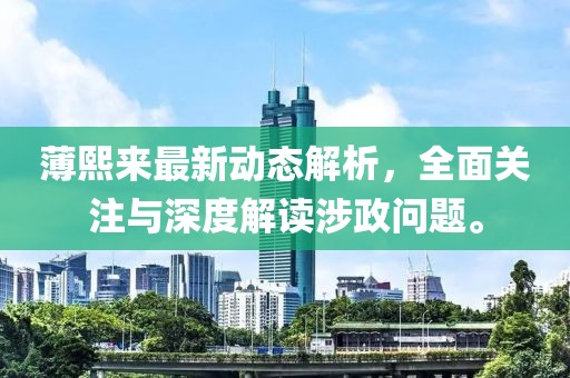 薄熙来最新动态解析，全面关注与深度解读涉政问题。
