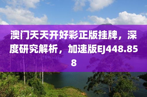 澳门天天开好彩正版挂牌，深度研究解析，加速版EJ448.858