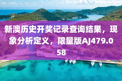 新澳历史开奖记录查询结果，现象分析定义，限量版AJ479.058