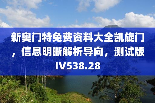 新奥门特免费资料大全凯旋门，信息明晰解析导向，测试版IV538.28