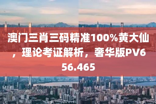 澳门三肖三码精准100%黄大仙，理论考证解析，奢华版PV656.465