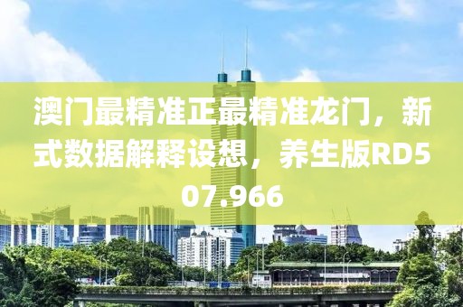 澳门最精准正最精准龙门，新式数据解释设想，养生版RD507.966