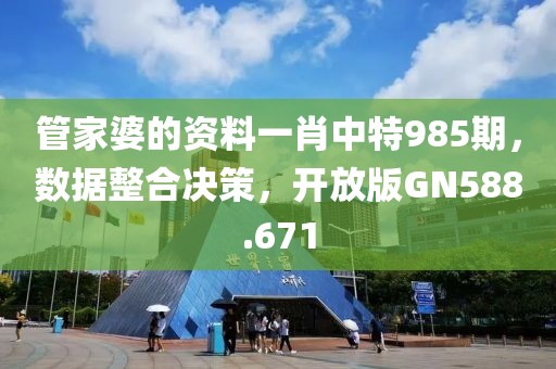 管家婆的资料一肖中特985期，数据整合决策，开放版GN588.671