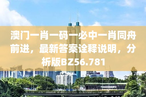 澳门一肖一码一必中一肖同舟前进，最新答案诠释说明，分析版BZ56.781