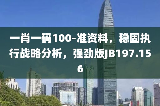 一肖一码100-准资料，稳固执行战略分析，强劲版JB197.156