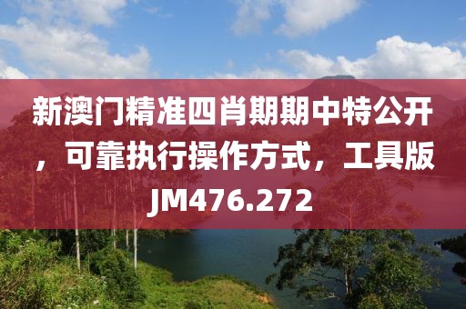 新澳门精准四肖期期中特公开，可靠执行操作方式，工具版JM476.272