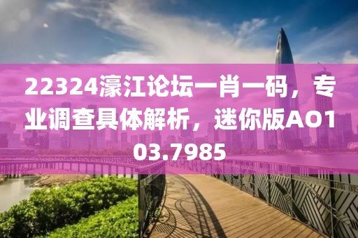 22324濠江论坛一肖一码，专业调查具体解析，迷你版AO103.7985