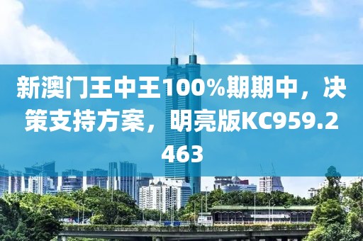 新澳门王中王100%期期中，决策支持方案，明亮版KC959.2463