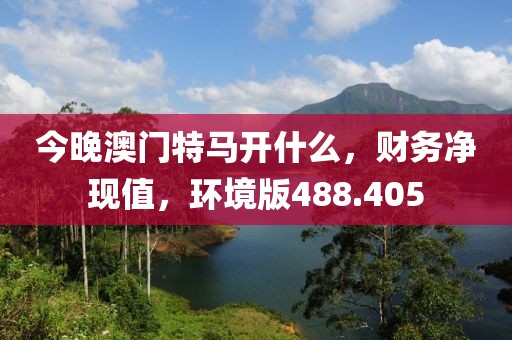 今晚澳门特马开什么，财务净现值，环境版488.405