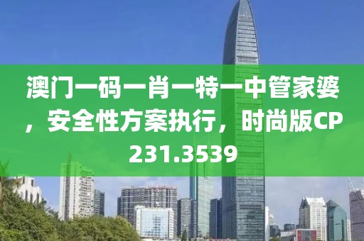 澳门一码一肖一特一中管家婆，安全性方案执行，时尚版CP231.3539