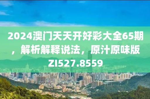 2024澳门天天开好彩大全65期，解析解释说法，原汁原味版ZI527.8559