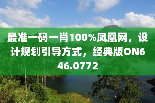 最准一码一肖100%凤凰网，设计规划引导方式，经典版ON646.0772