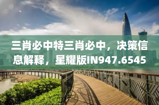 三肖必中特三肖必中，决策信息解释，星耀版IN947.6545