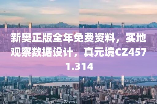 新奥正版全年免费资料，实地观察数据设计，真元境CZ4571.314