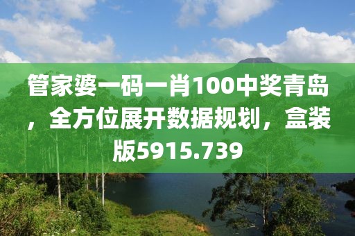 管家婆一码一肖100中奖青岛，全方位展开数据规划，盒装版5915.739