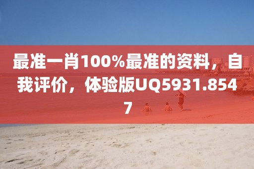 最准一肖100%最准的资料，自我评价，体验版UQ5931.8547