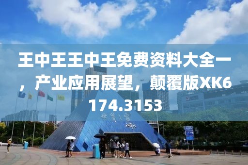 王中王王中王免费资料大全一，产业应用展望，颠覆版XK6174.3153