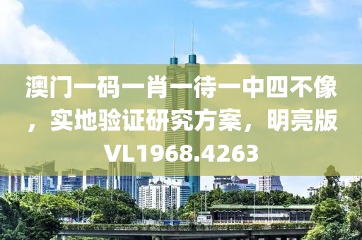 澳门一码一肖一待一中四不像，实地验证研究方案，明亮版VL1968.4263