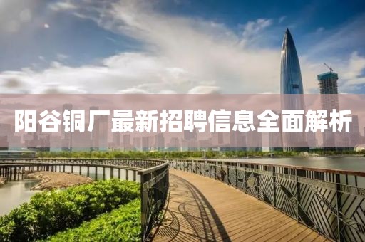 阳谷铜厂最新招聘信息全面解析