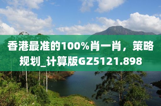 香港最准的100%肖一肖，策略规划_计算版GZ5121.898