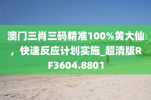 澳门三肖三码精准100%黄大仙，快速反应计划实施_超清版RF3604.8801