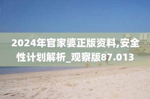 2024年官家婆正版资料,安全性计划解析_观察版87.013