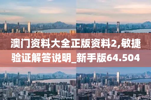澳门资料大全正版资料2,敏捷验证解答说明_新手版64.504