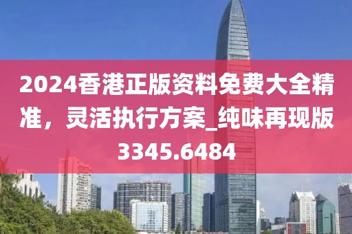 2024香港正版资料免费大全精准，灵活执行方案_纯味再现版3345.6484