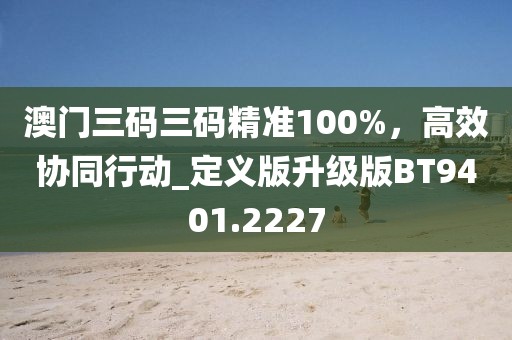 澳门三码三码精准100%，高效协同行动_定义版升级版BT9401.2227