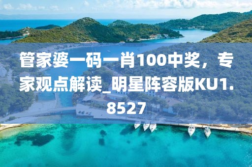 管家婆一码一肖100中奖，专家观点解读_明星阵容版KU1.8527