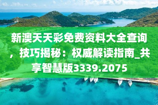 新澳天天彩免费资料大全查询，技巧揭秘：权威解读指南_共享智慧版3339.2075