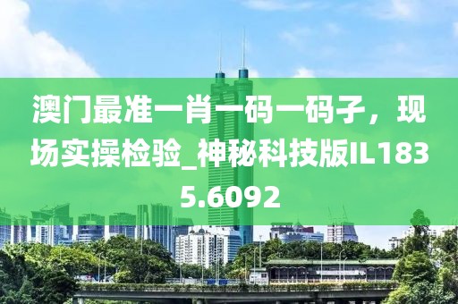 澳门最准一肖一码一码孑，现场实操检验_神秘科技版IL1835.6092
