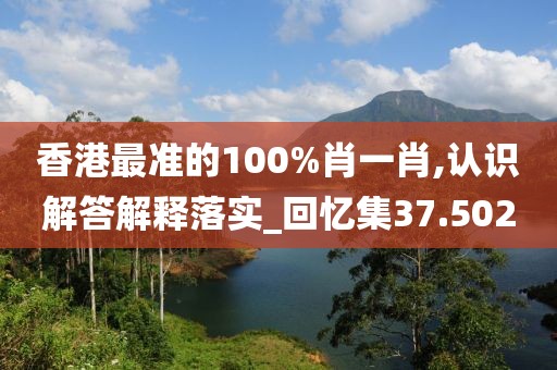 香港最准的100%肖一肖,认识解答解释落实_回忆集37.502