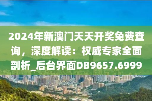 2024年新澳门天天开奖免费查询，深度解读：权威专家全面剖析_后台界面DB9657.6999