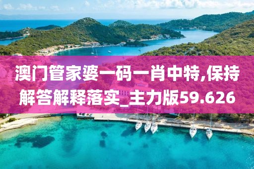 澳门管家婆一码一肖中特,保持解答解释落实_主力版59.626
