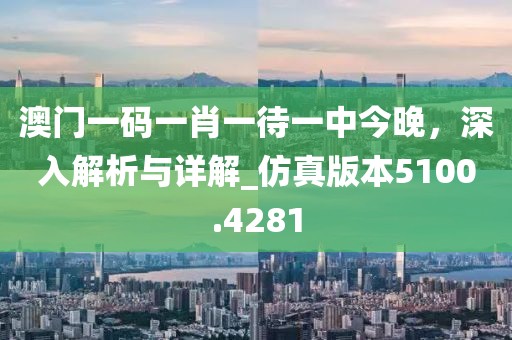 澳门一码一肖一待一中今晚，深入解析与详解_仿真版本5100.4281