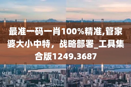 最准一码一肖100%精准,管家婆大小中特，战略部署_工具集合版1249.3687